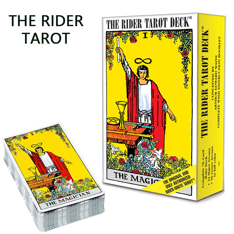 Tarot Deck With Guidebook - ชุดไพ่ทาโรต์ไรเดอร์-เวทของแท้ พร้อมหนังสือภาษาอังกฤษ/สเปน สำหรับผู้เริ่มต้นและการอ่านไพ่ระดับผู้เชี่ยวชาญ