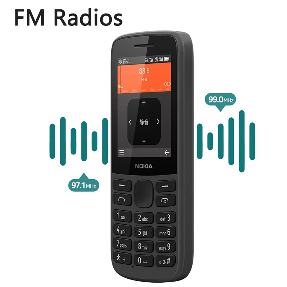 Music - โนเกีย 215 2020 โทรศัพท์สำรอง 4G รองรับ