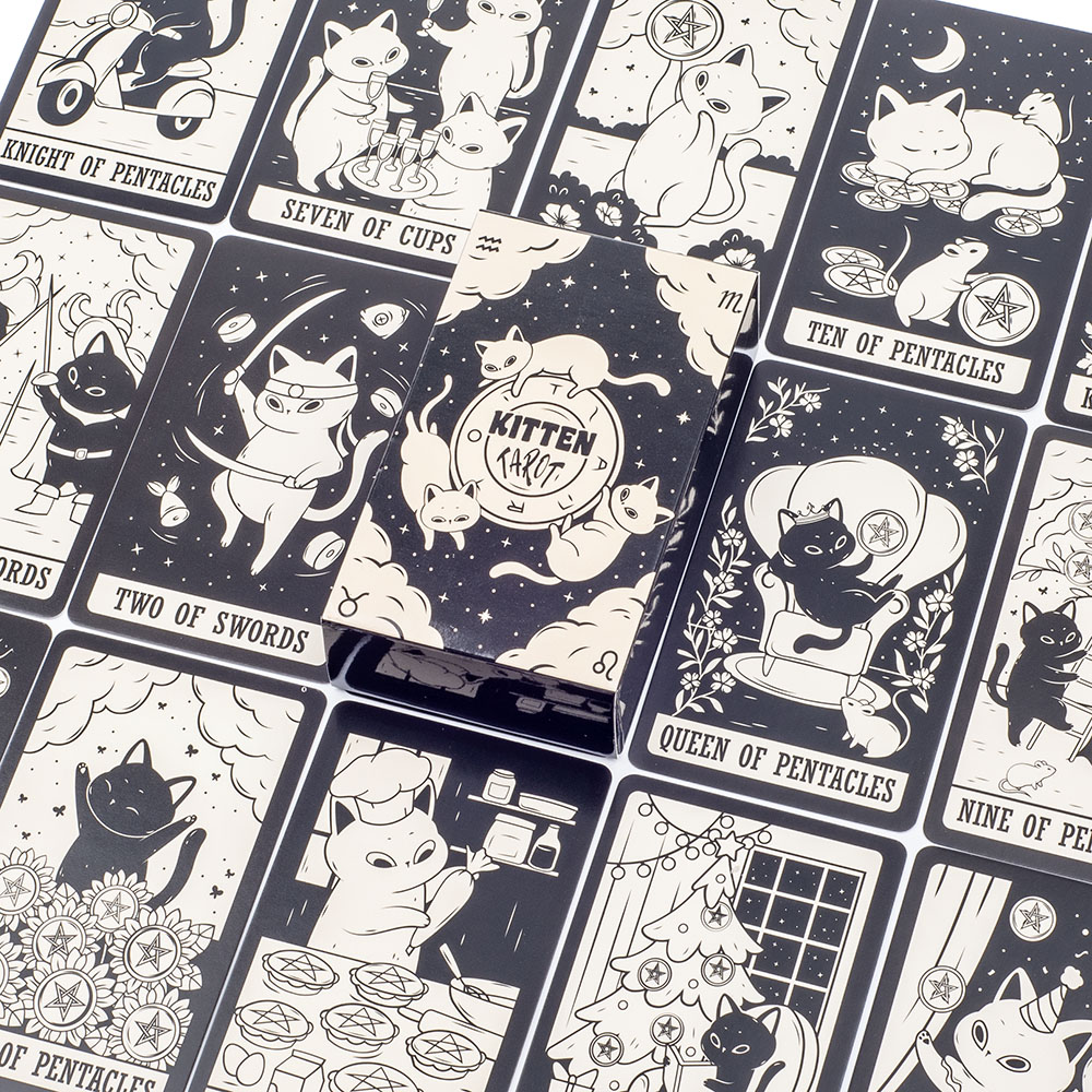 ชุดไพ่ทาโรต์ลายลูกแมว 78 ใบ ดี - Tarot Deck With Guidebook บทวิจารณ์และราคา
