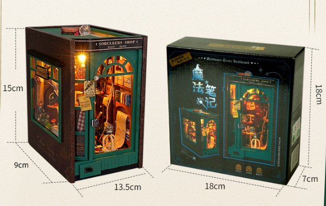 ชุดประกอบโมเดลบ้านหนังสือ DIY  - Diy Wooden Book Nook Kit Shelf Insert บทวิจารณ์และราคา