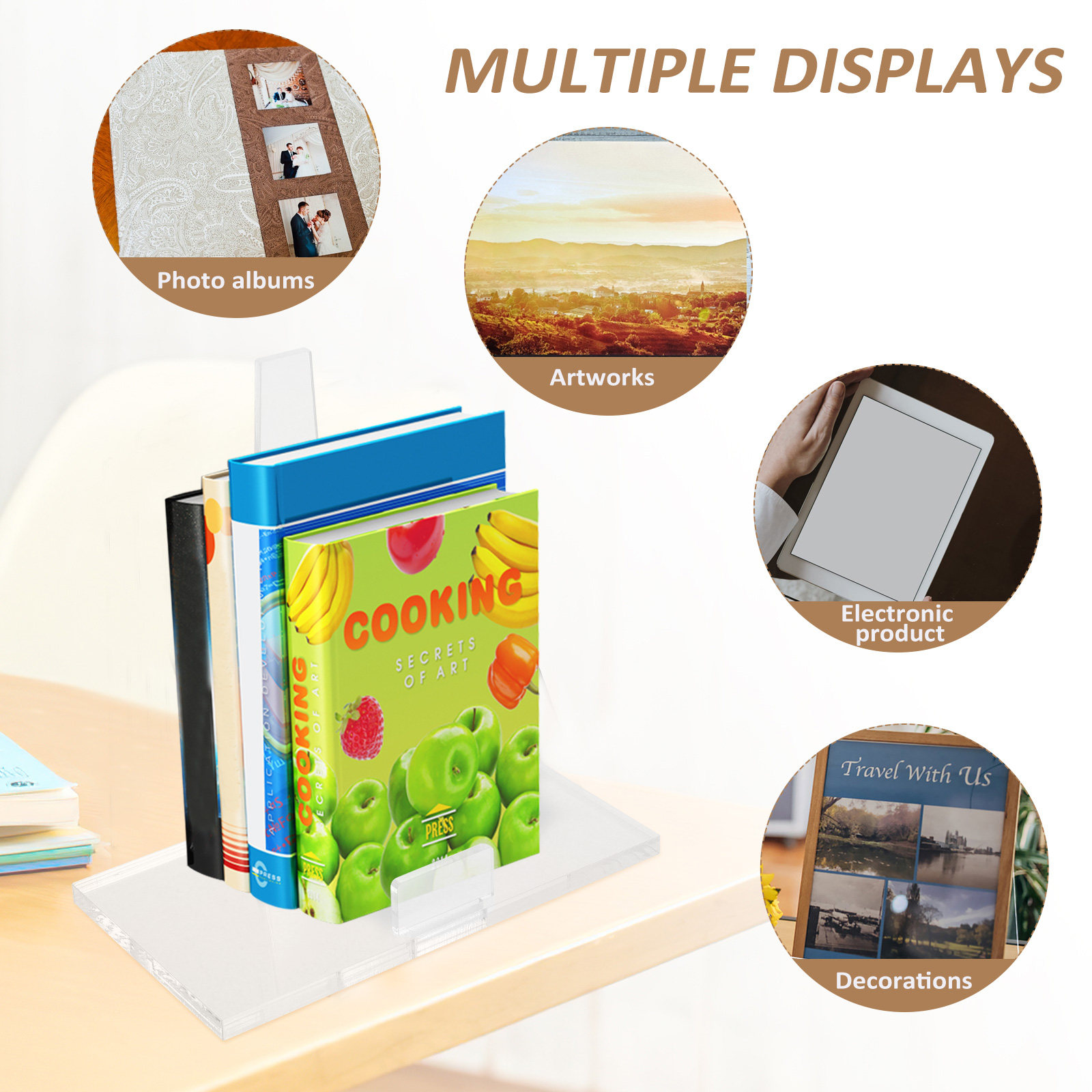 ขาตั้งกรอบรูปอะคริลิกขนาดเล็กแ - Clear Acrylic Book Stand Holder บทวิจารณ์และราคา